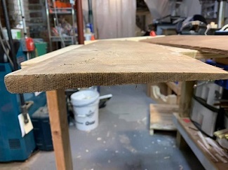 Cedar house shingle used for the soundboard of the guitar